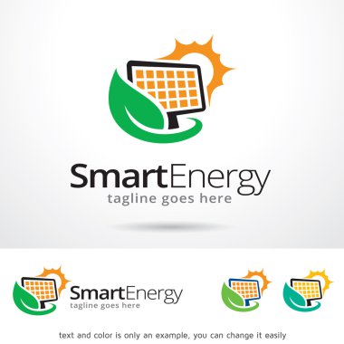 Akıllı enerji Logo şablonu tasarlamak vektör
