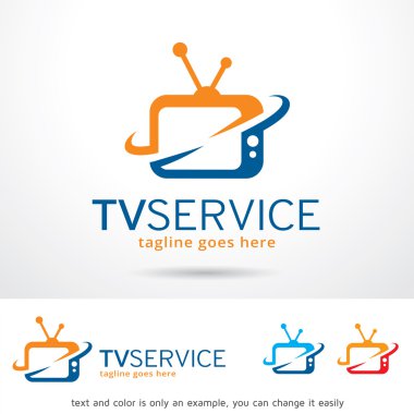 TV hizmeti Logo şablonu tasarlamak vektör