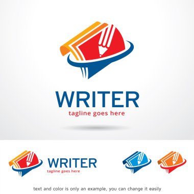 Yazar Logo şablonu tasarlamak vektör