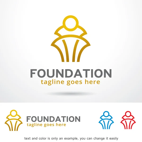 Foundation Logo Template Design Vector — 스톡 벡터