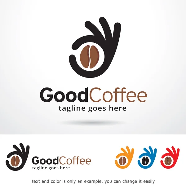 Good Coffee Logo Template Design Vector — Stok Vektör