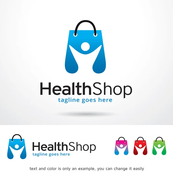 Health Shop Logo Template Design Vector — Διανυσματικό Αρχείο