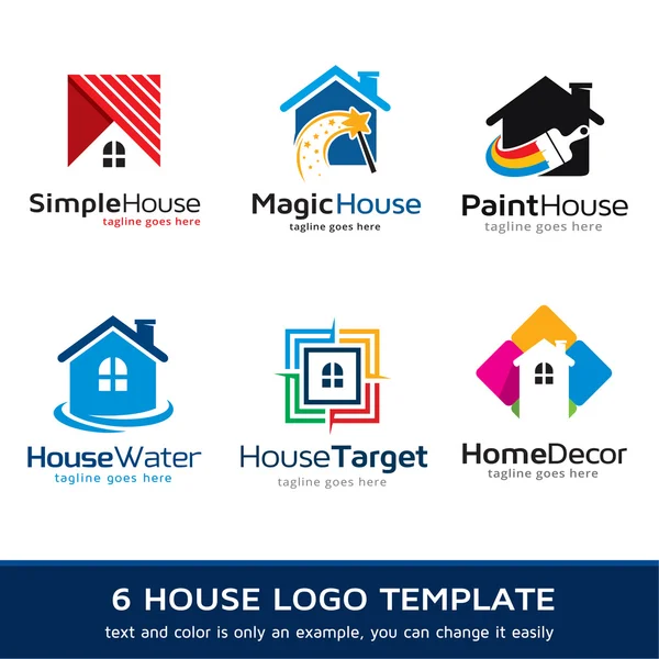家のロゴのテンプレート デザインのベクトル — ストックベクタ