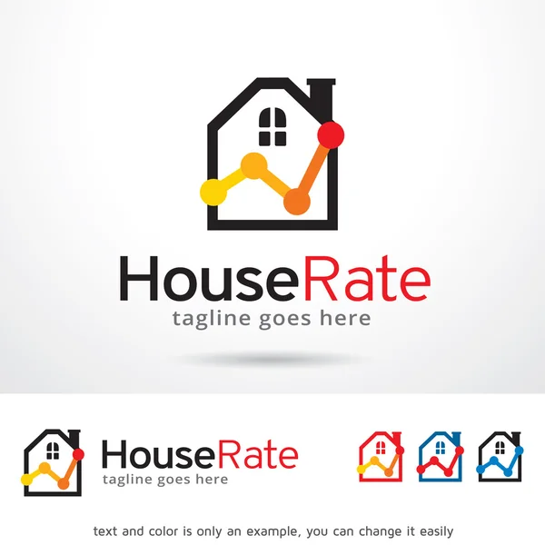 House Rate Logo Template Design Vector — Stockový vektor