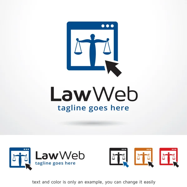 Law Web Logo Template Design Vector — Διανυσματικό Αρχείο