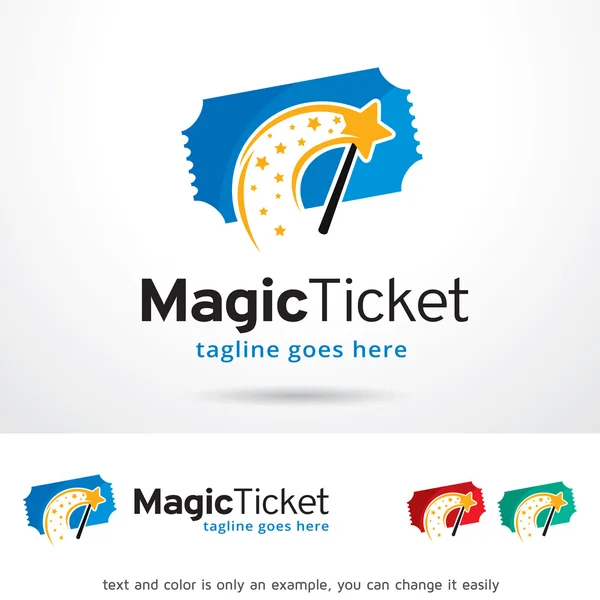 Magic Ticket Logo Template Design Vector — Stock Vector