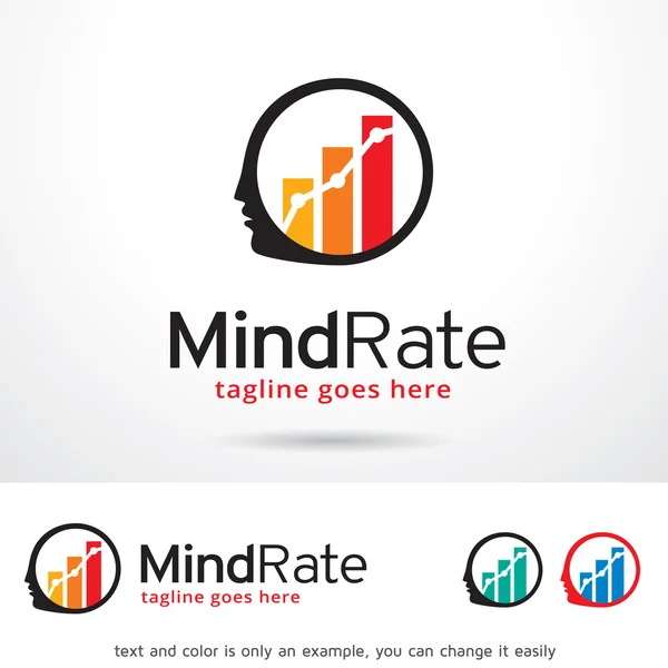 Mind Rate Logo Template Design Vector — Stok Vektör