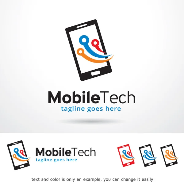 Mobile Technology Logo Template Design Vector — Stockový vektor