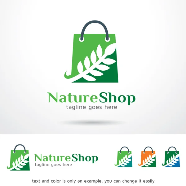 Naturaleza Tienda Logo Plantilla Diseño Vector — Vector de stock