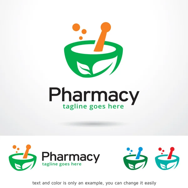 Farmacia logo modello design vettoriale — Vettoriale Stock