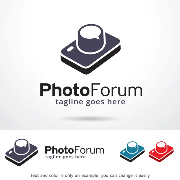 Photo Forum Logo Template Design Vector — Stok Vektör