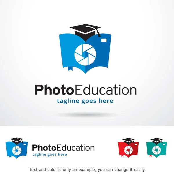 Foto Educación Logo Plantilla Diseño Vector — Archivo Imágenes Vectoriales