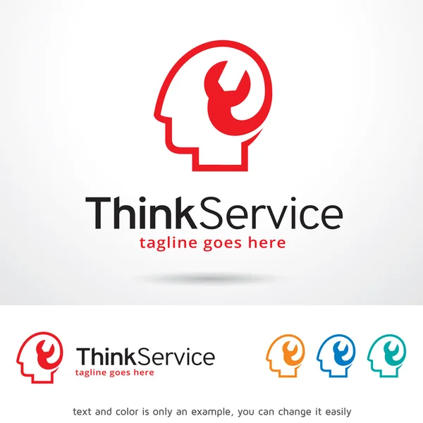 Vector de diseño de plantillas de logotipo de servicio Think — Archivo Imágenes Vectoriales