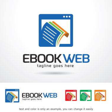 EBook Web Logo şablonu tasarlamak vektör