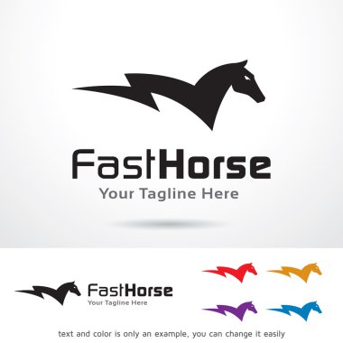 Hızlı at Logo şablonu tasarlamak vektör