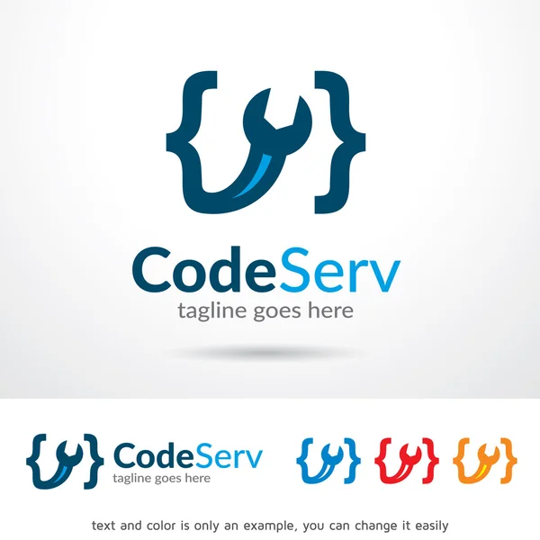 Vecteur de conception de modèle de logo de service de code — Image vectorielle