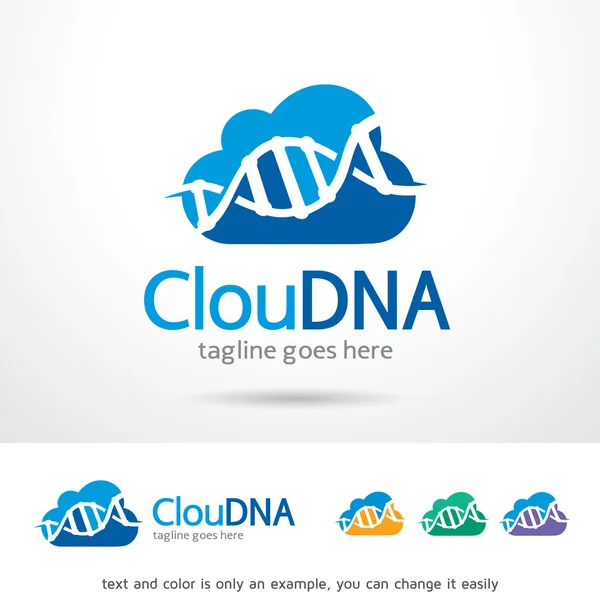 Nube ADN Logo Plantilla Diseño Vector — Archivo Imágenes Vectoriales