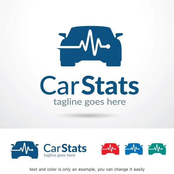 Car Stats Logo Template Design Vector — Stock Vector