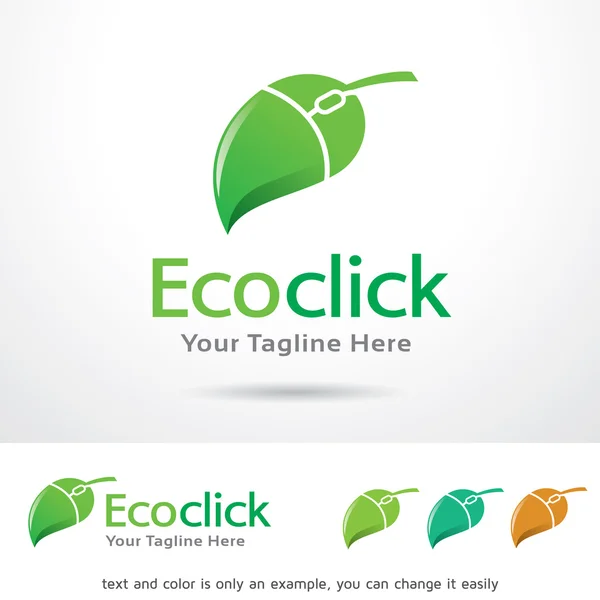 Eco Click Logo Template Design Vector — Stock Vector