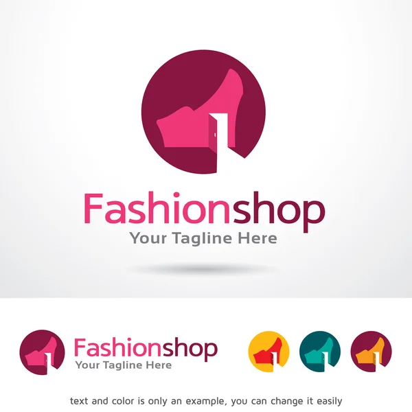 Modèle de logo de boutique de mode vecteur de conception — Image vectorielle
