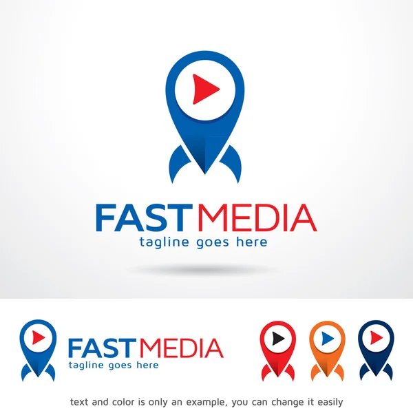 Вектор дизайна логотипа Fast Media — стоковый вектор