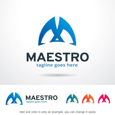 Maestro harf M Logo şablonu tasarlamak vektör