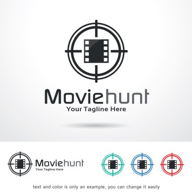 Film Hunt Logo şablonu tasarlamak vektör