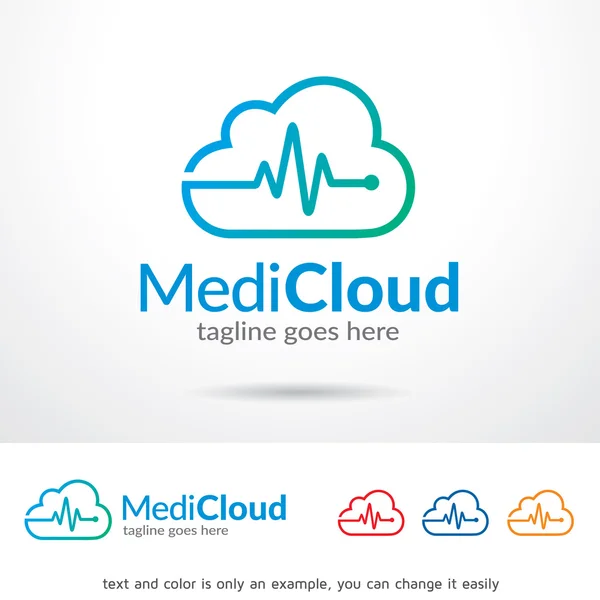 Medic Cloud Logo Template Desain Vektor - Stok Vektor