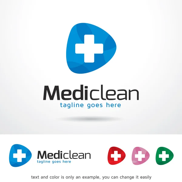 Vector de diseño de plantilla de logotipo limpio médico — Vector de stock