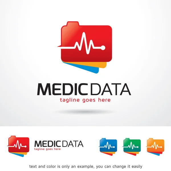 Medic Data Logo Template Design Vector — Stock Vector