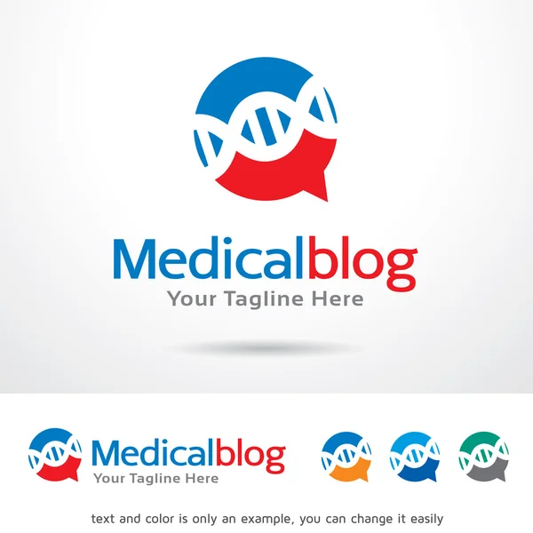 Tıbbi Blog Logo şablonu tasarlamak vektör — Stok Vektör