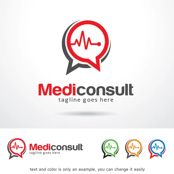 Medical Consultation Logo Template Design Vector — Stock Vector