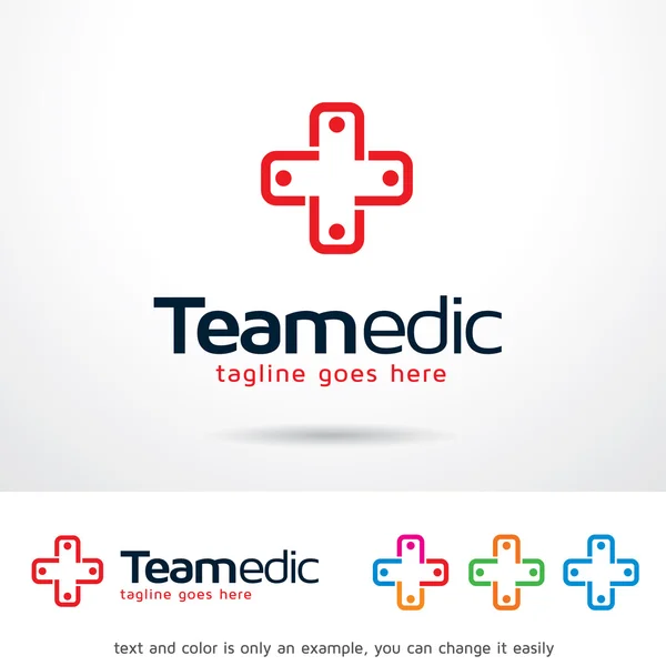 Ιατρική ομάδα λογότυπο πρότυπο σχεδιασμού διάνυσμα — Διανυσματικό Αρχείο