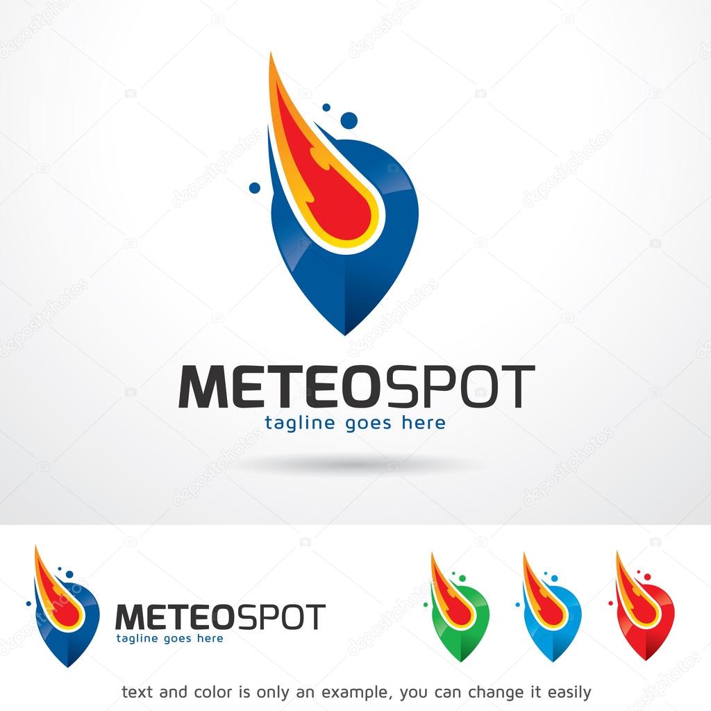 Meteor Spot Logo Template Design Vector