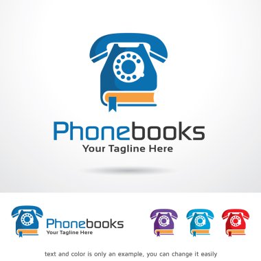 Telefon rehberlerini Logo şablonu tasarlamak vektör