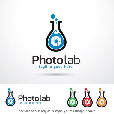 Fotoğraf laboratuarı Logo şablonu tasarlamak vektör