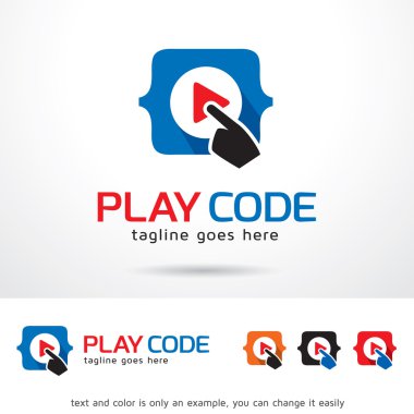 Kod Logo şablonu tasarlamak vektör oynamak