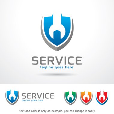 Hizmet Logo şablonu tasarlamak vektör