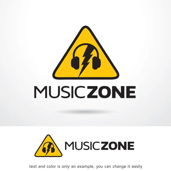 Music Zone Logo Template Design Vector — Stock Vector