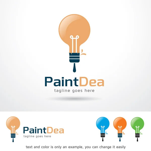 Idéia de pintura Logo Template Design Vector —  Vetores de Stock