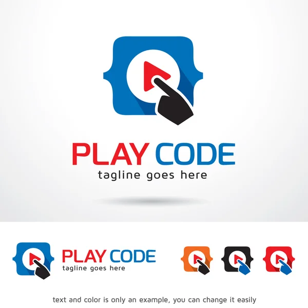 Code Logo Template Design Vector spelen — Stockvector