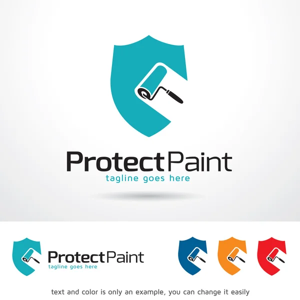 Vector de diseño de plantilla de logotipo de pintura Proteger — Archivo Imágenes Vectoriales