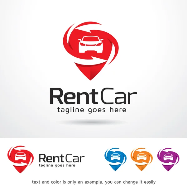 Rent Car Logo Template Design Vector — Stock Vector
