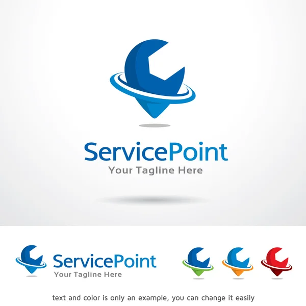 Ponto de Serviço Logo Template Design Vector — Vetor de Stock