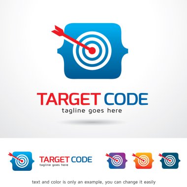 Hedef kodu Logo şablonu tasarlamak vektör