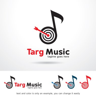 Hedef müzik Logo şablonu tasarlamak vektör