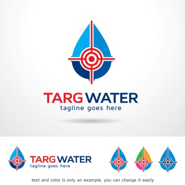 Hedef su Logo şablonu tasarlamak vektör