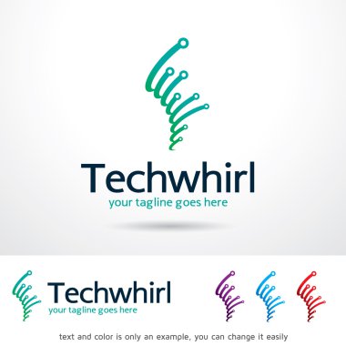 Teknik koşuşturma Logo şablonu tasarlamak vektör