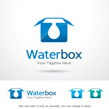 Su kutusu Logo şablonu tasarlamak vektör