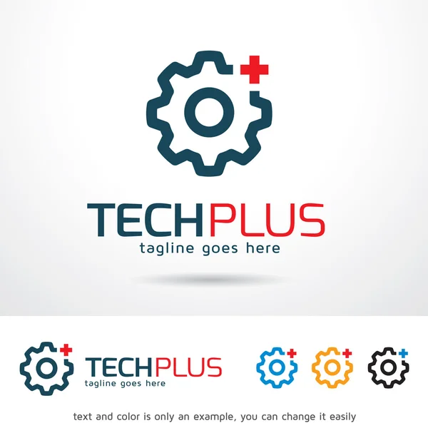 Technologie Plus Logo Template Design Vector — Stockvector